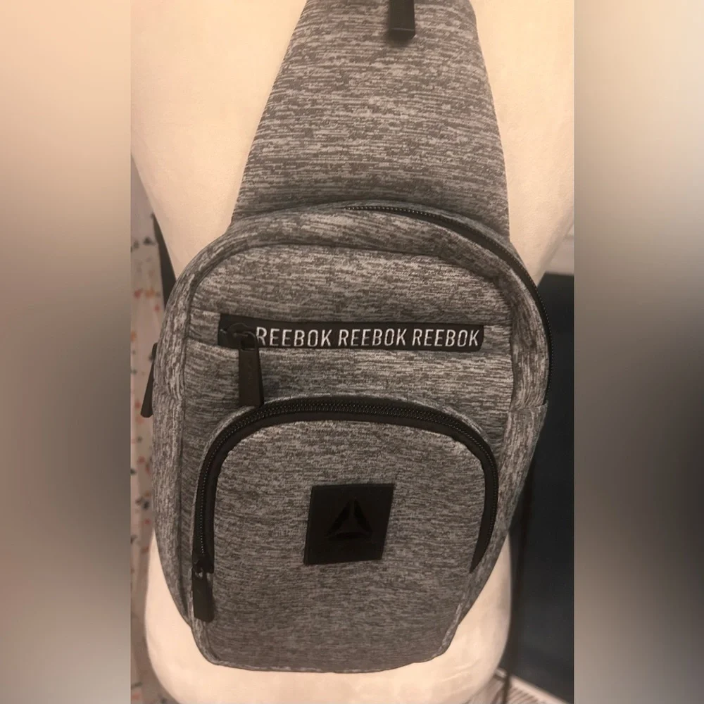 Reebok Gray Heather Crossbody Sling Bag